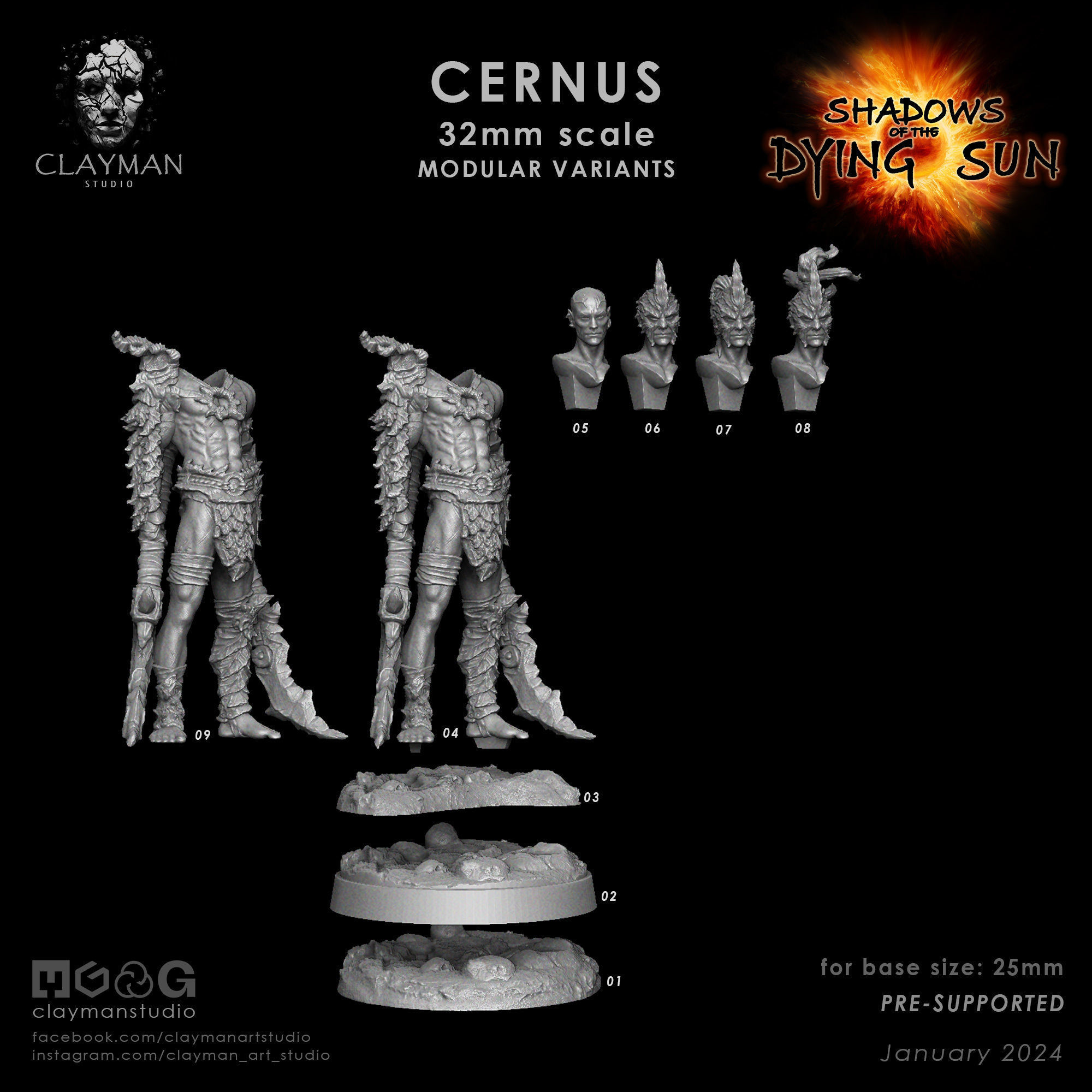 Cernus - 32mm - 75mm - 217mm 3D print model_11