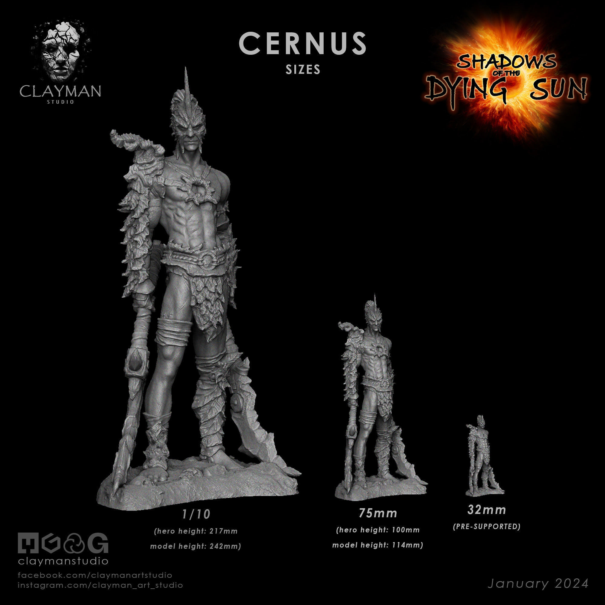 Cernus - 32mm - 75mm - 217mm 3D print model_3