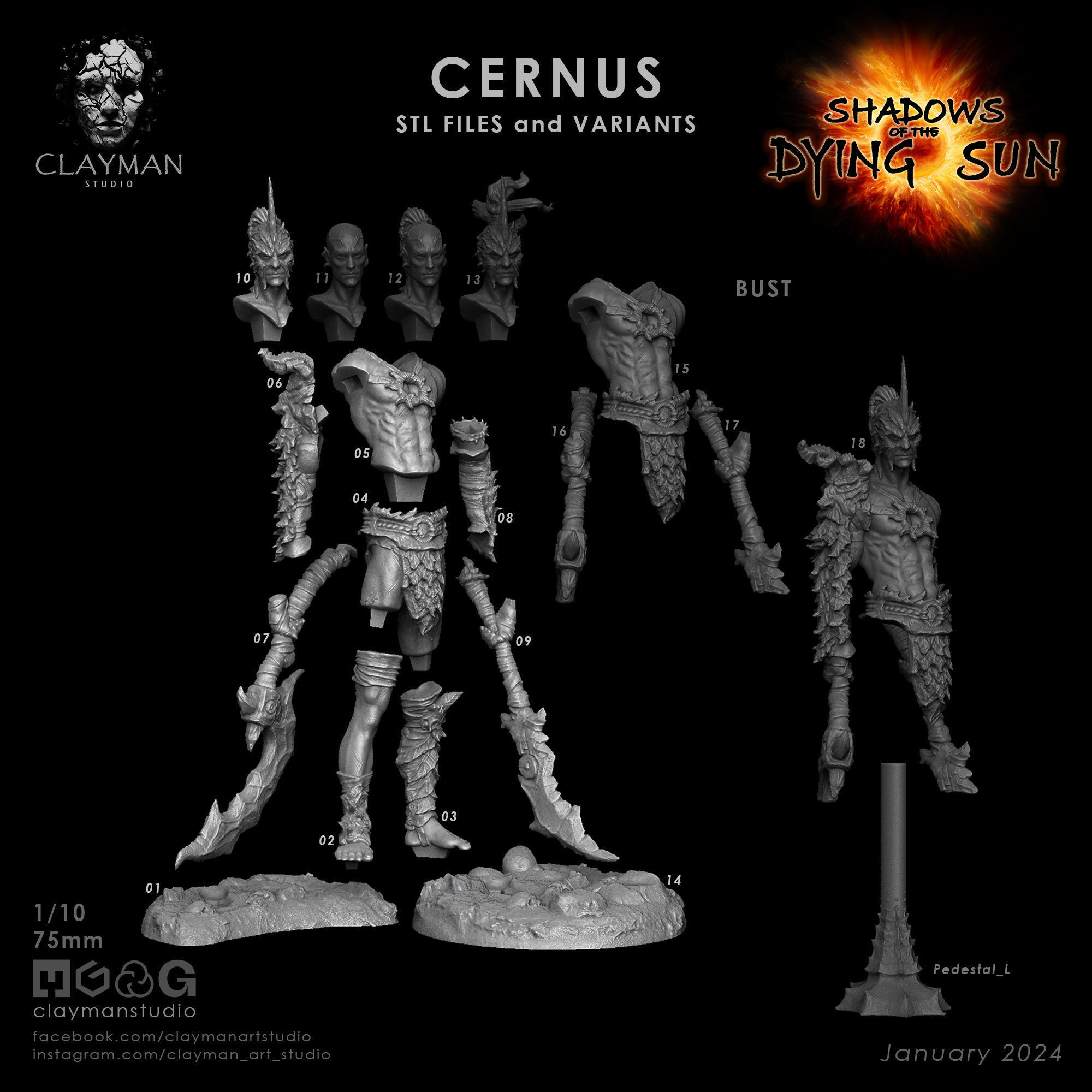 Cernus - 32mm - 75mm - 217mm 3D print model_6