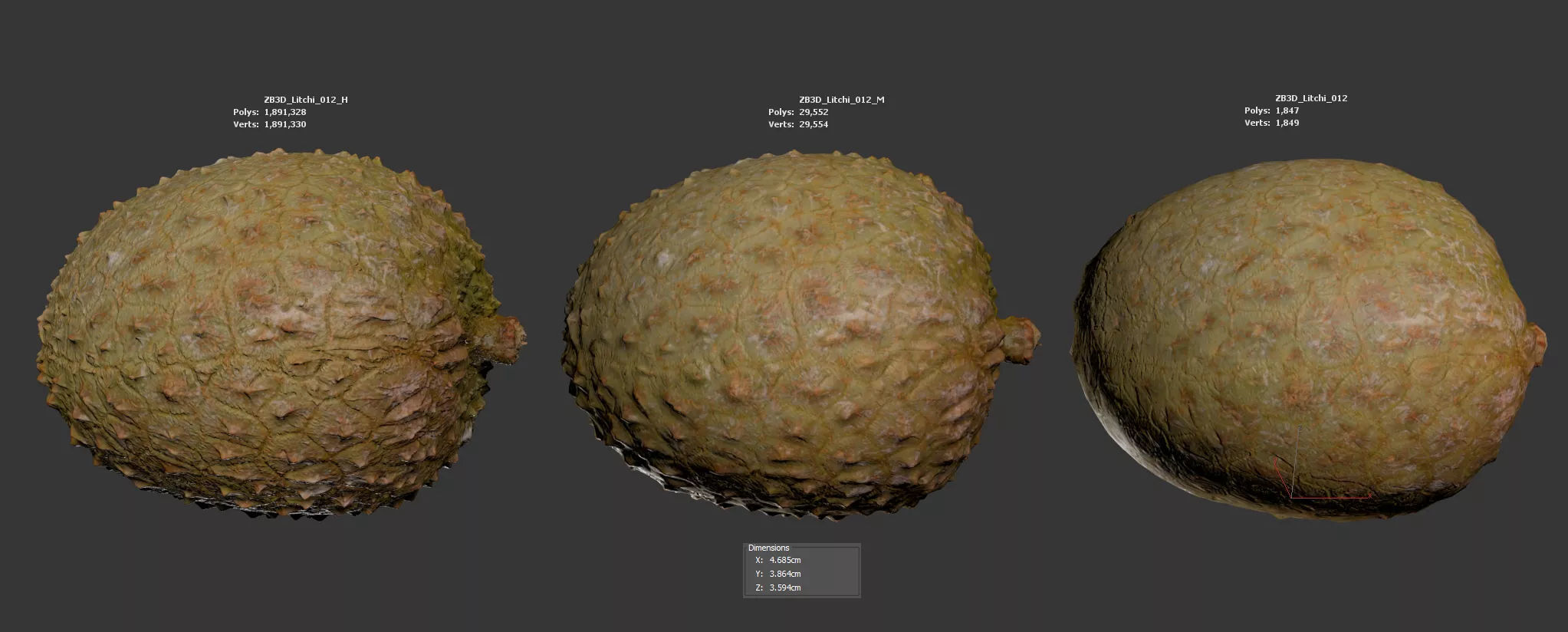 Lychee 3D model_5