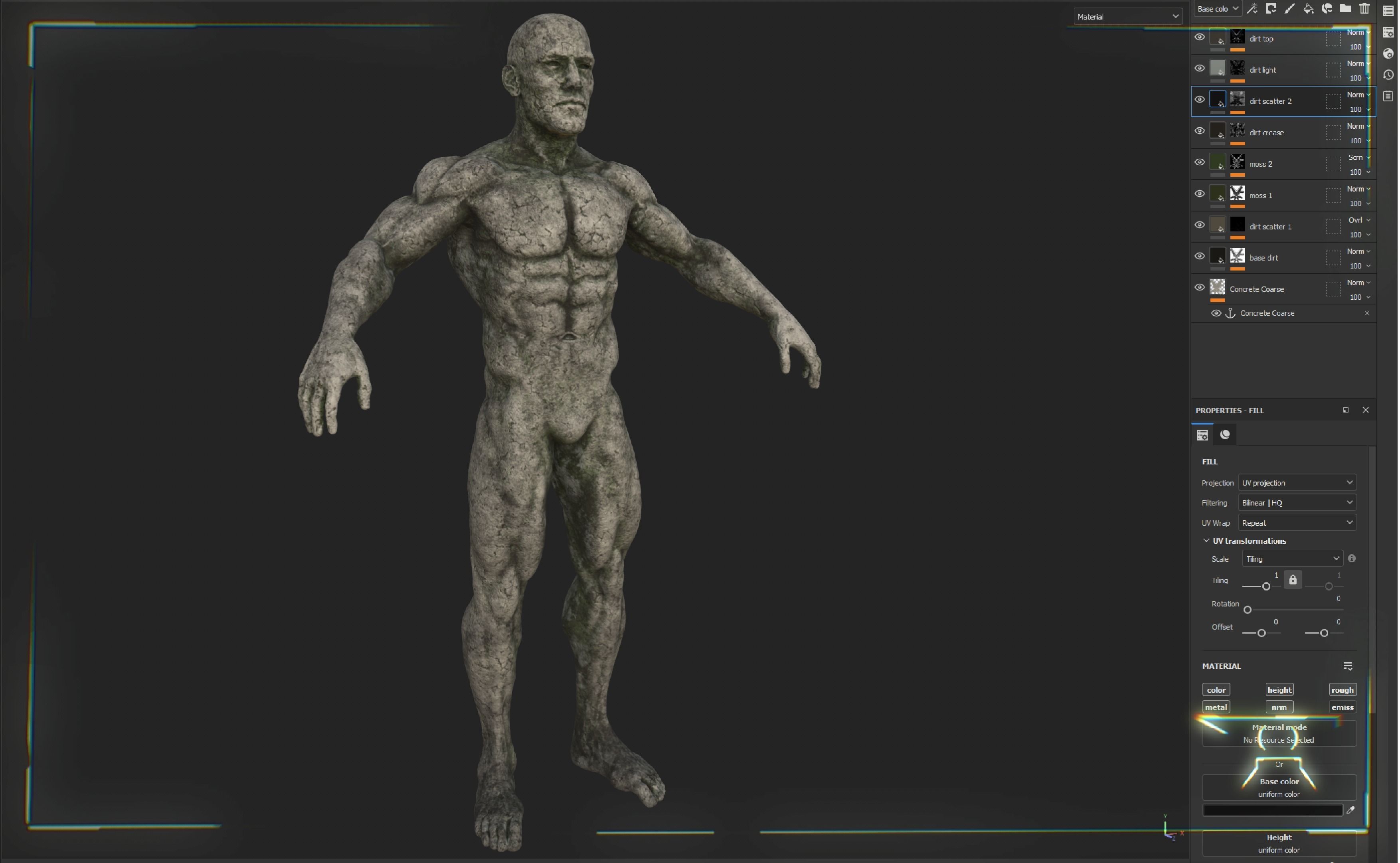 Stone Man - Animated - Rigged 3D model_14
