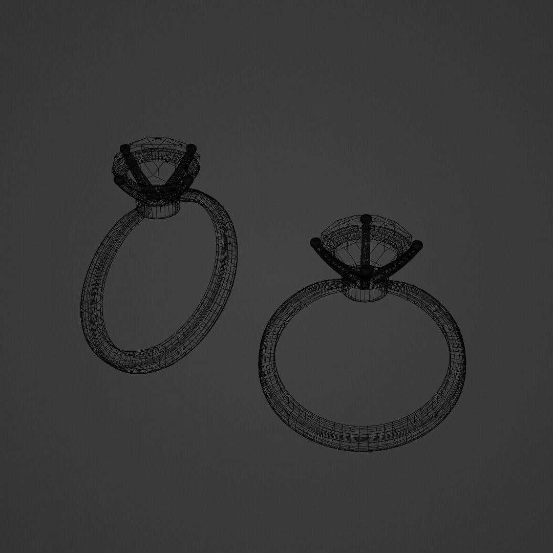 Ring 3D With Material Low-poly 3D model_4