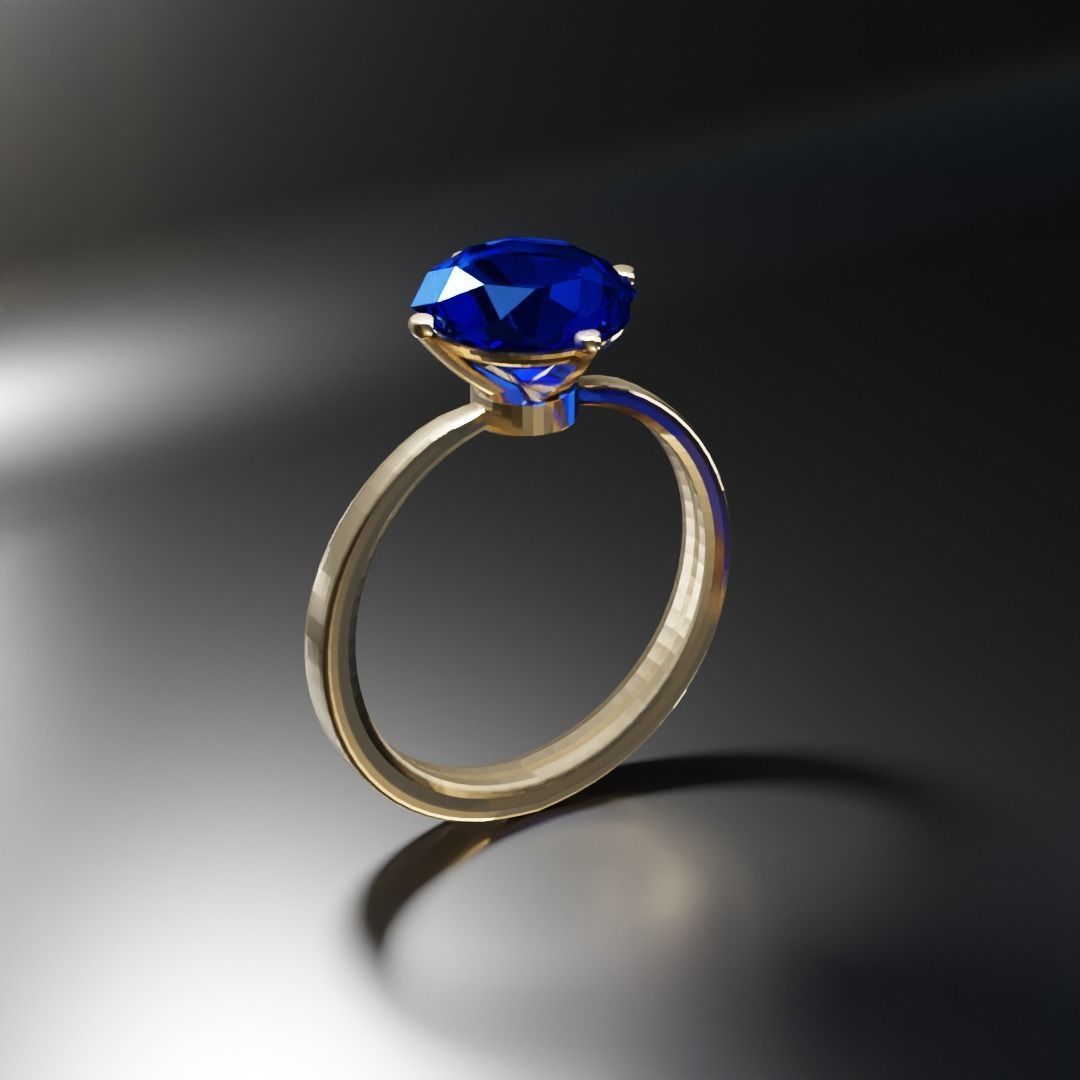 Ring 3D With Material Low-poly 3D model_3
