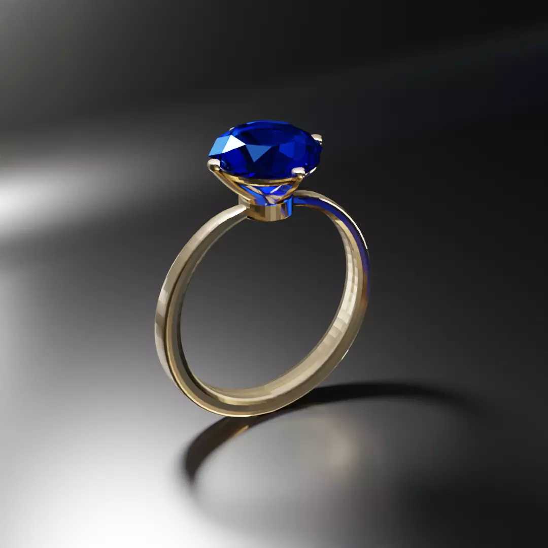 Ring 3D With Material Low-poly 3D model_0