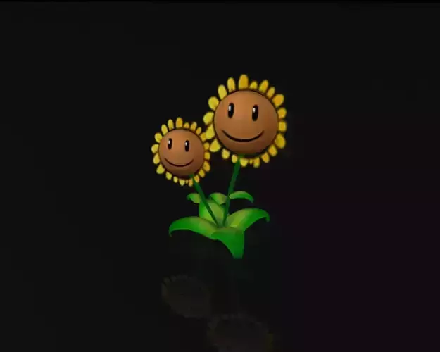 Creative Sunflower Plant 2 Low-poly 3D model