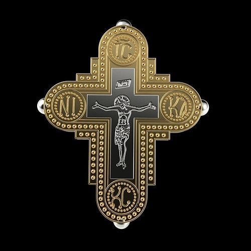 Orthodox cross free 3D model 3D printable | CGTrader