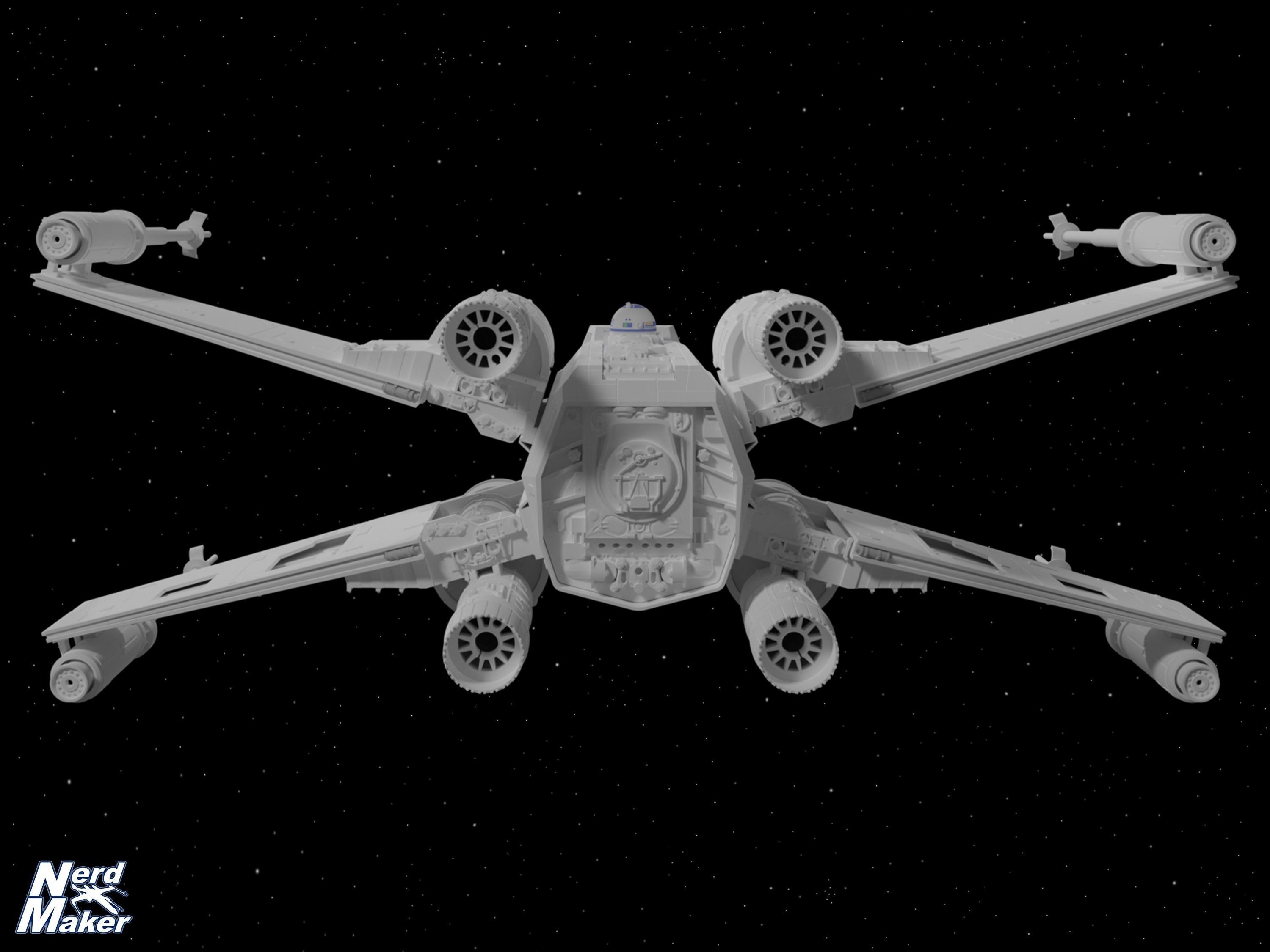 Model-X MK II 1-24 Studio Scale Set Red 3 and Red 5  3D Model Collection_9