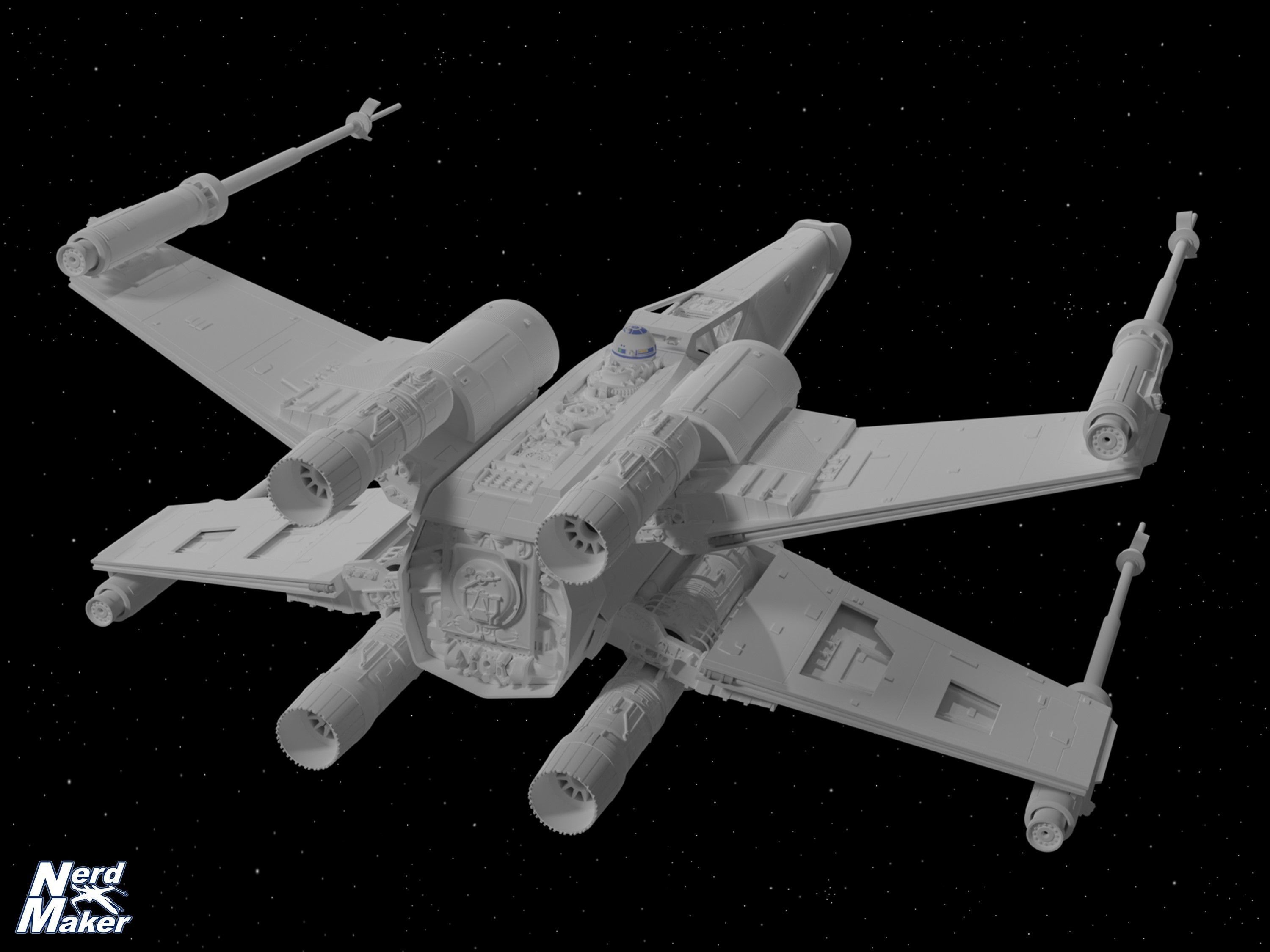 Model-X MK II 1-24 Studio Scale Set Red 3 and Red 5  3D Model Collection_2