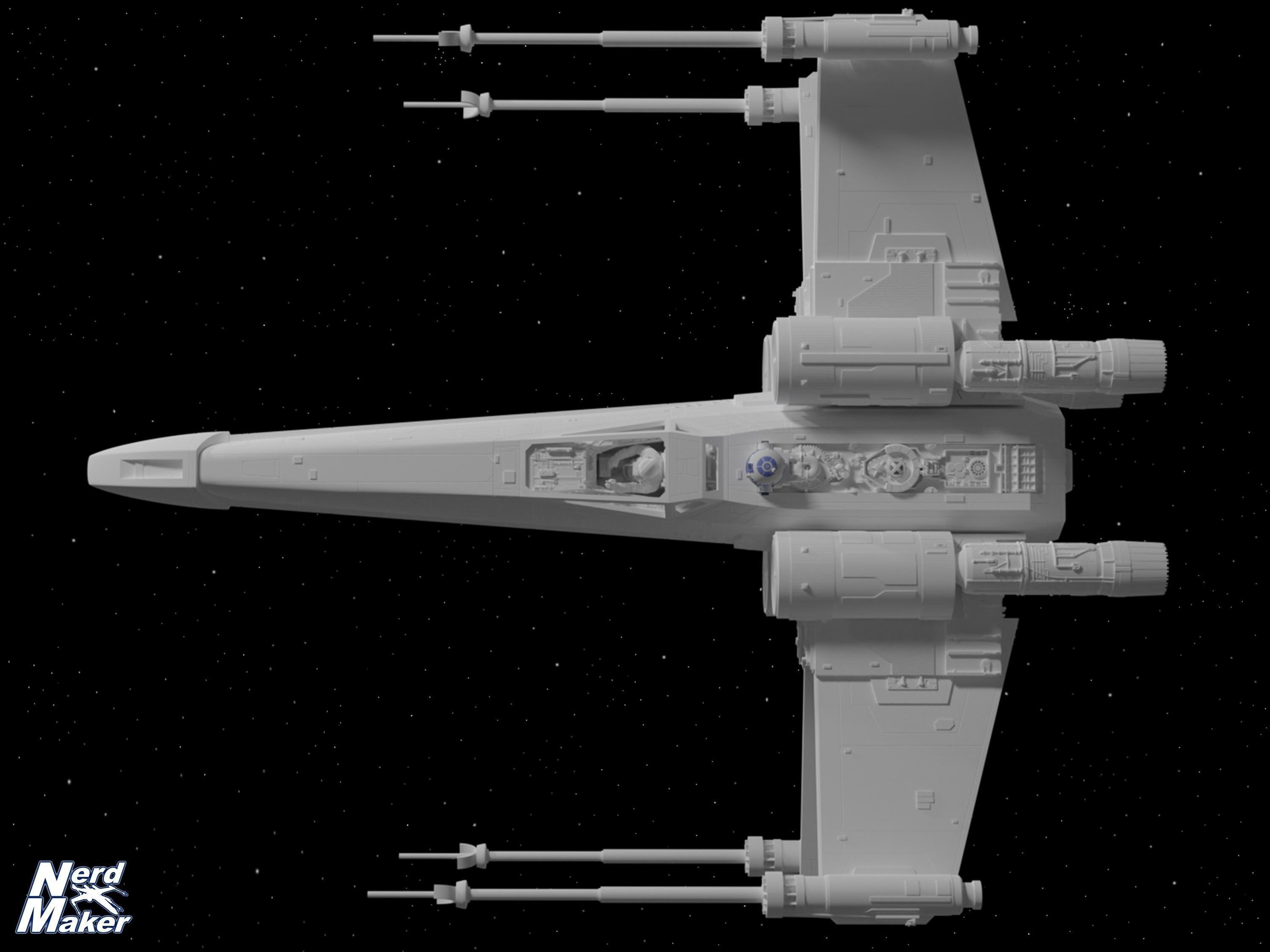 Model-X MK II 1-24 Studio Scale Set Red 3 and Red 5  3D Model Collection_4