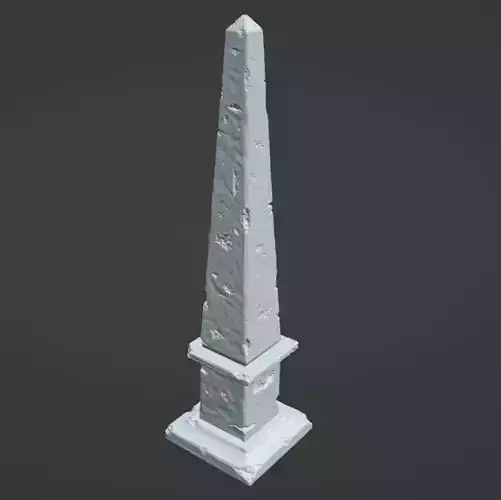Obelisk - weathered and clean version 3D print model