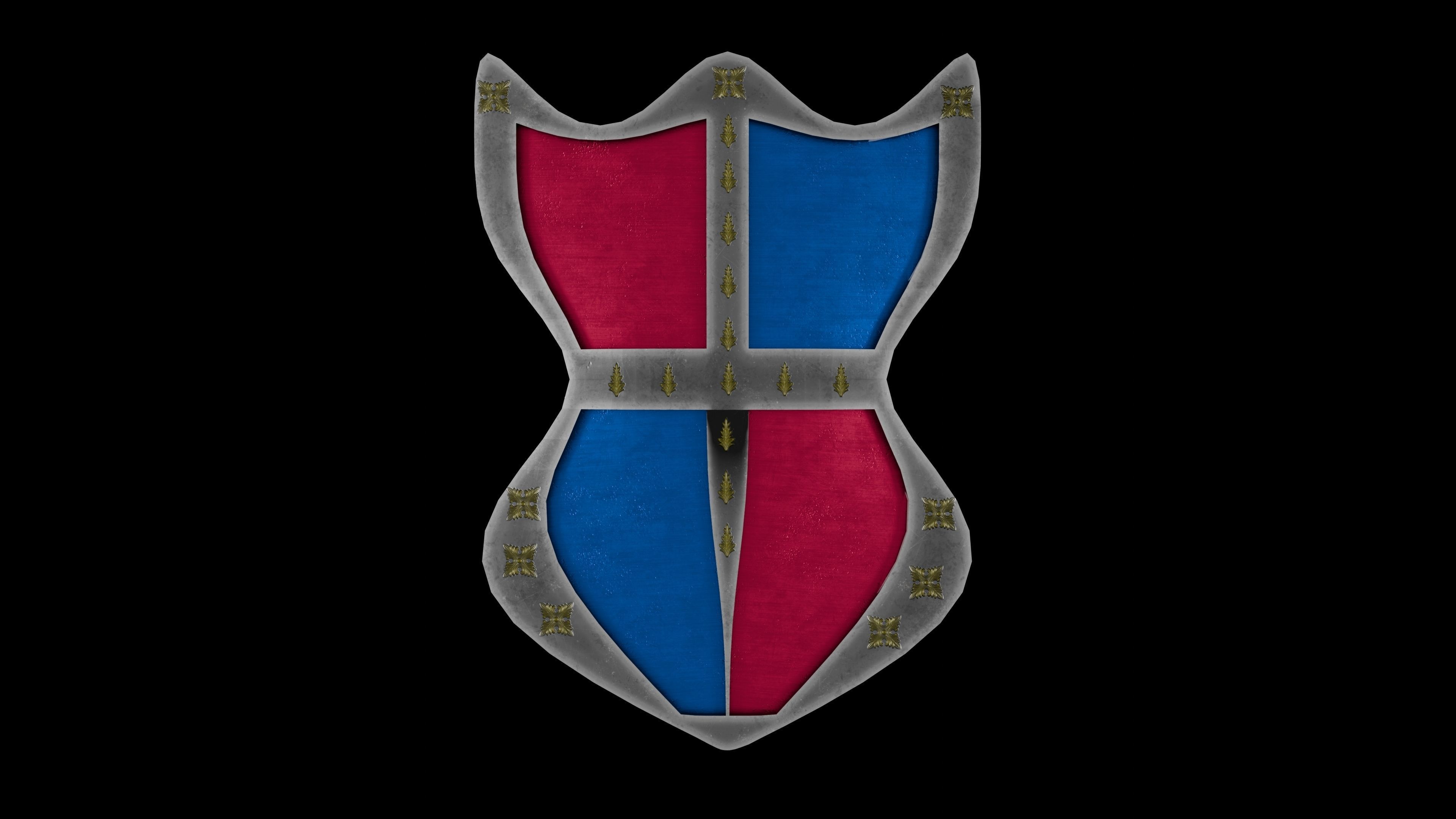 Shield Low-poly 3D model_6