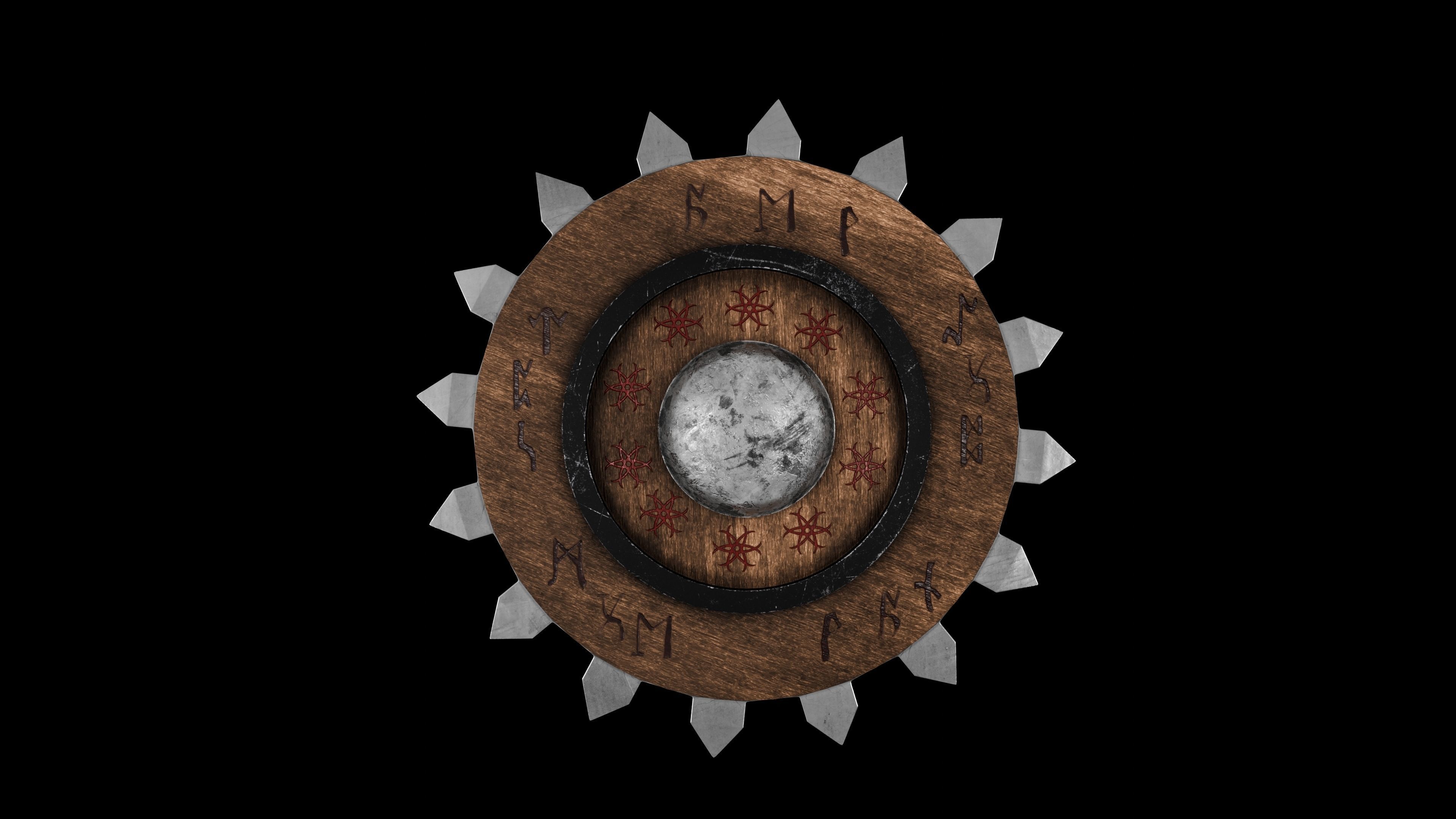 Shield Low-poly 3D model_7