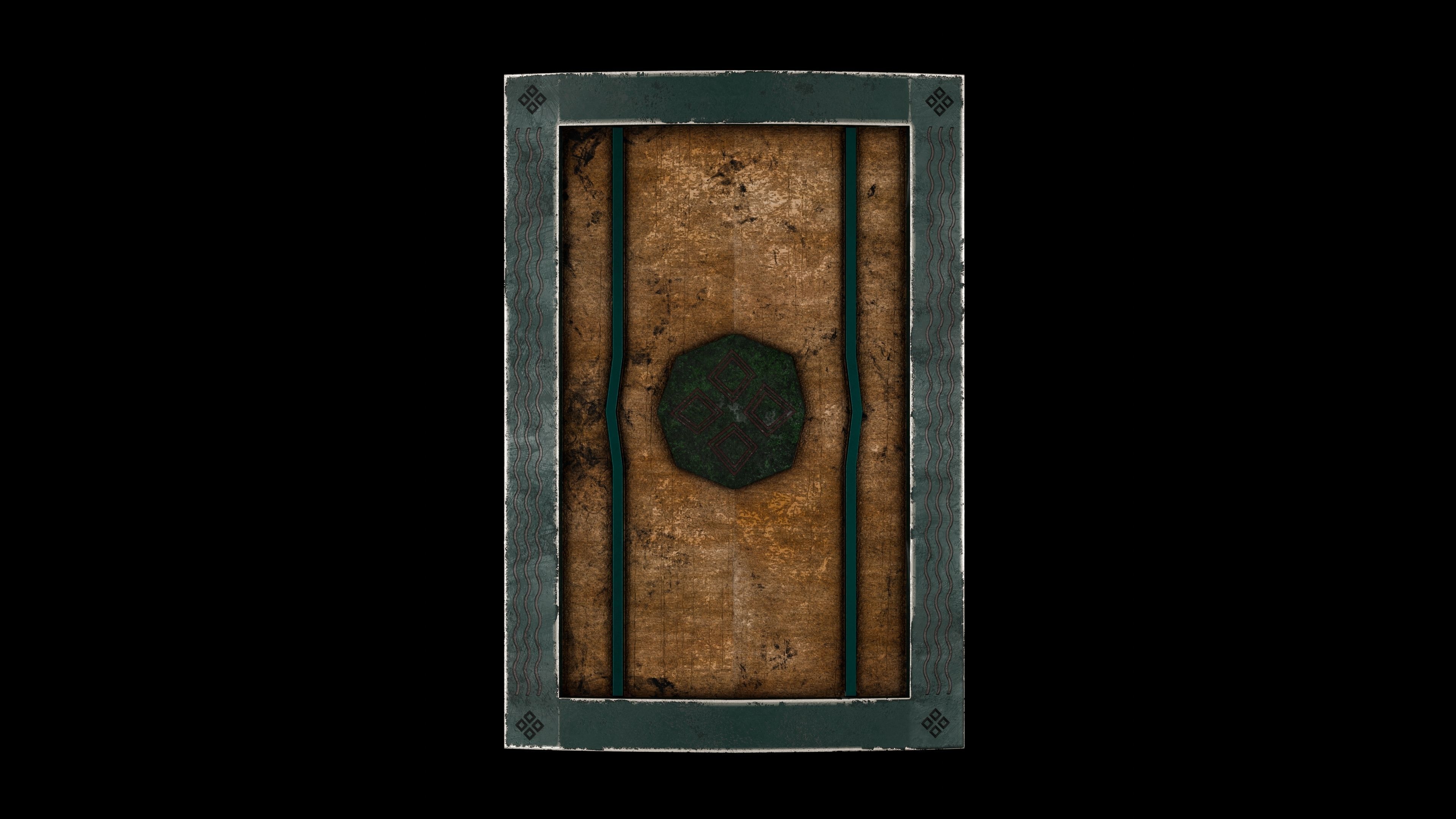 Shield Low-poly 3D model_2