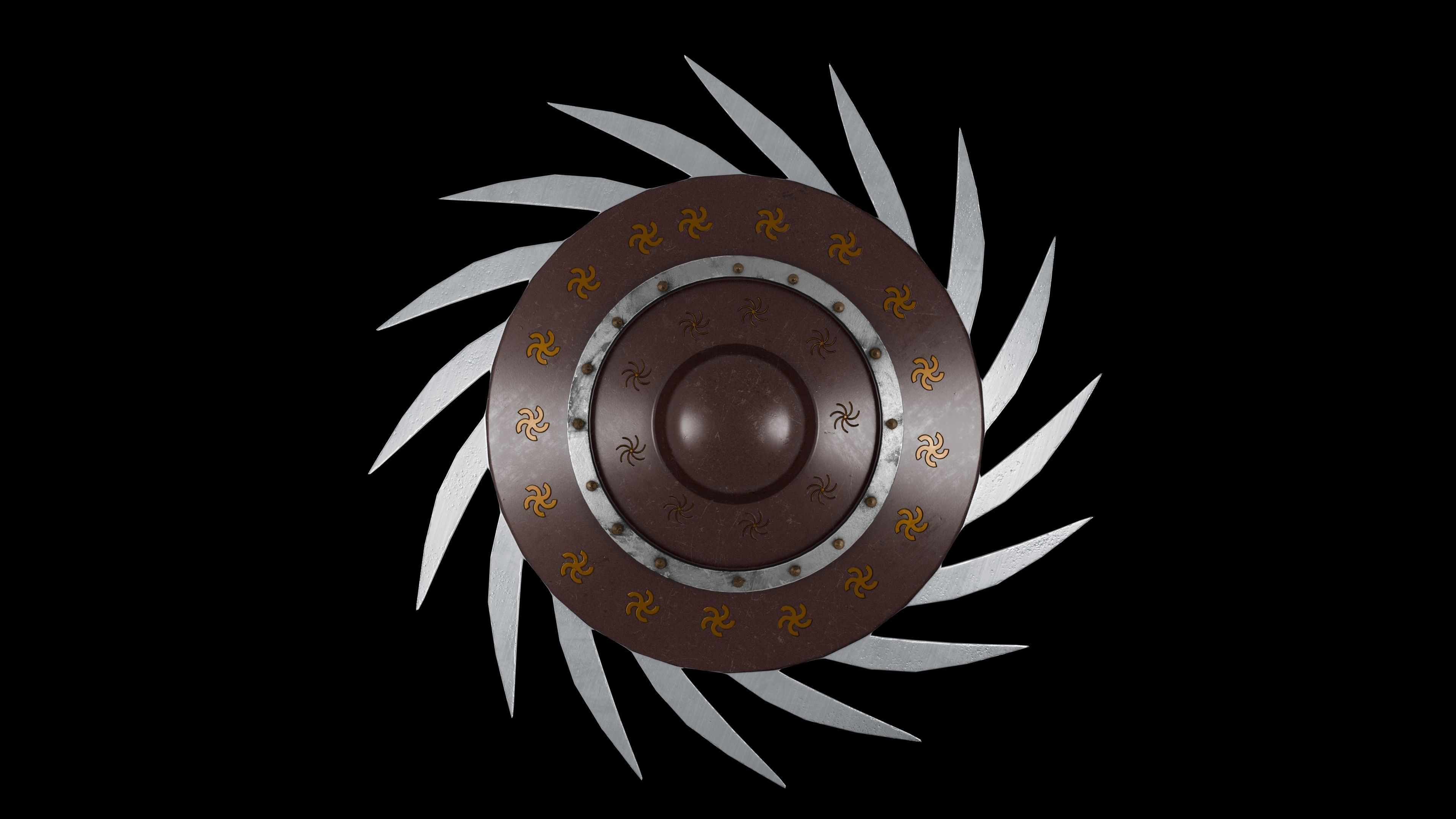 Shield Low-poly 3D model_1