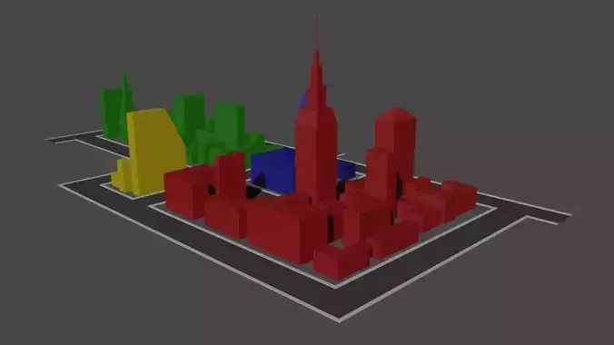 Mini City Sample - 3D Model 3D model