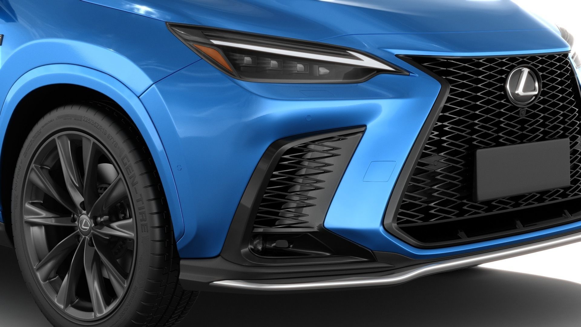 Lexus NX 2023 with interior 3D model_10