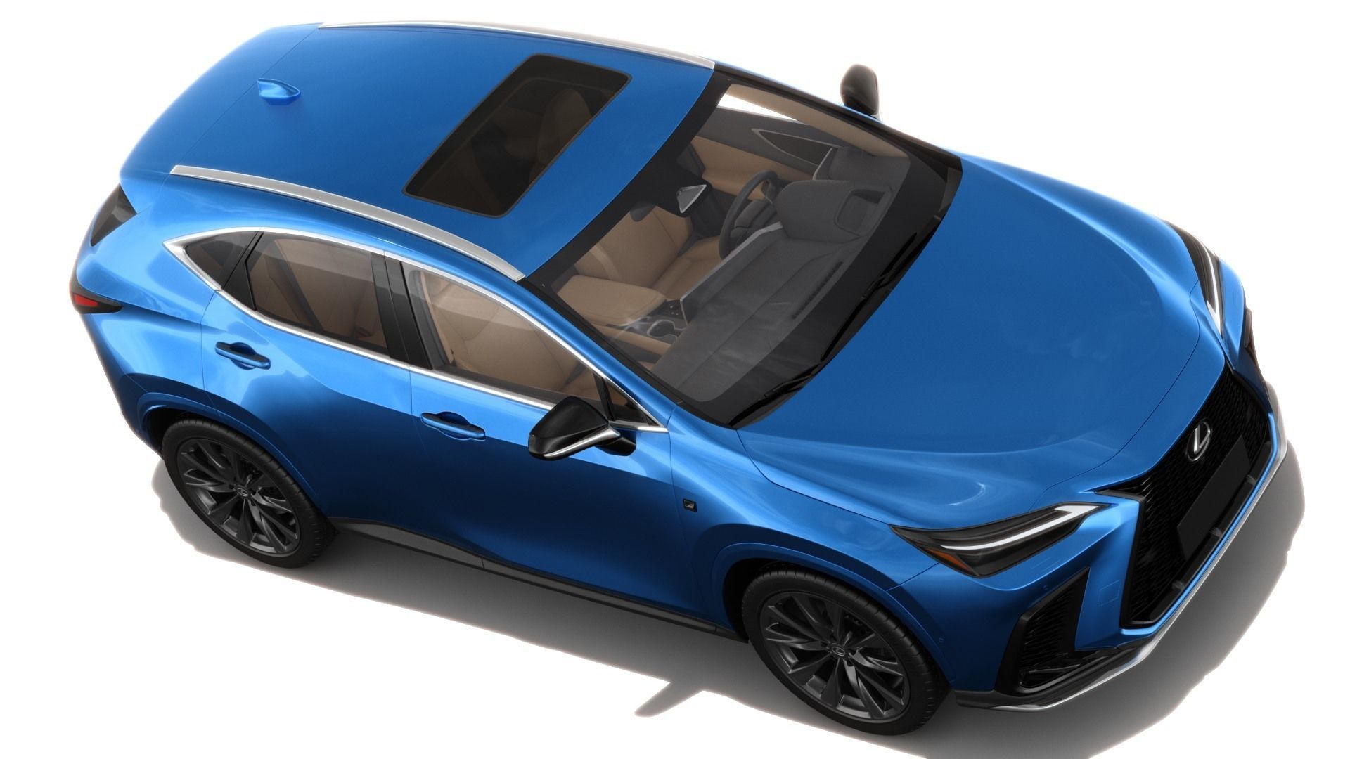 Lexus NX 2023 with interior 3D model_8
