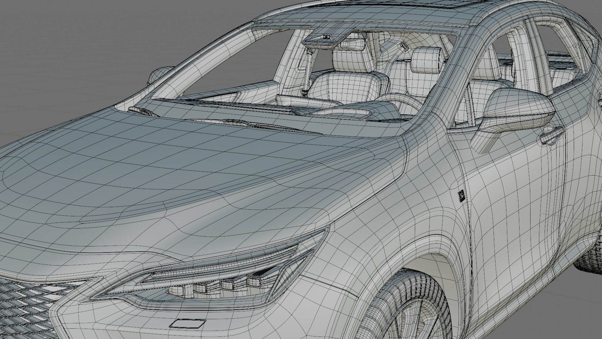 Lexus NX 2023 with interior 3D model_26