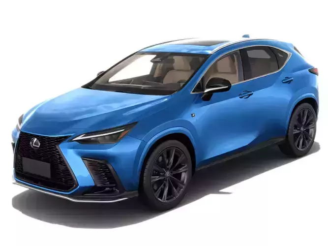 Lexus NX 2023 with interior 3D model