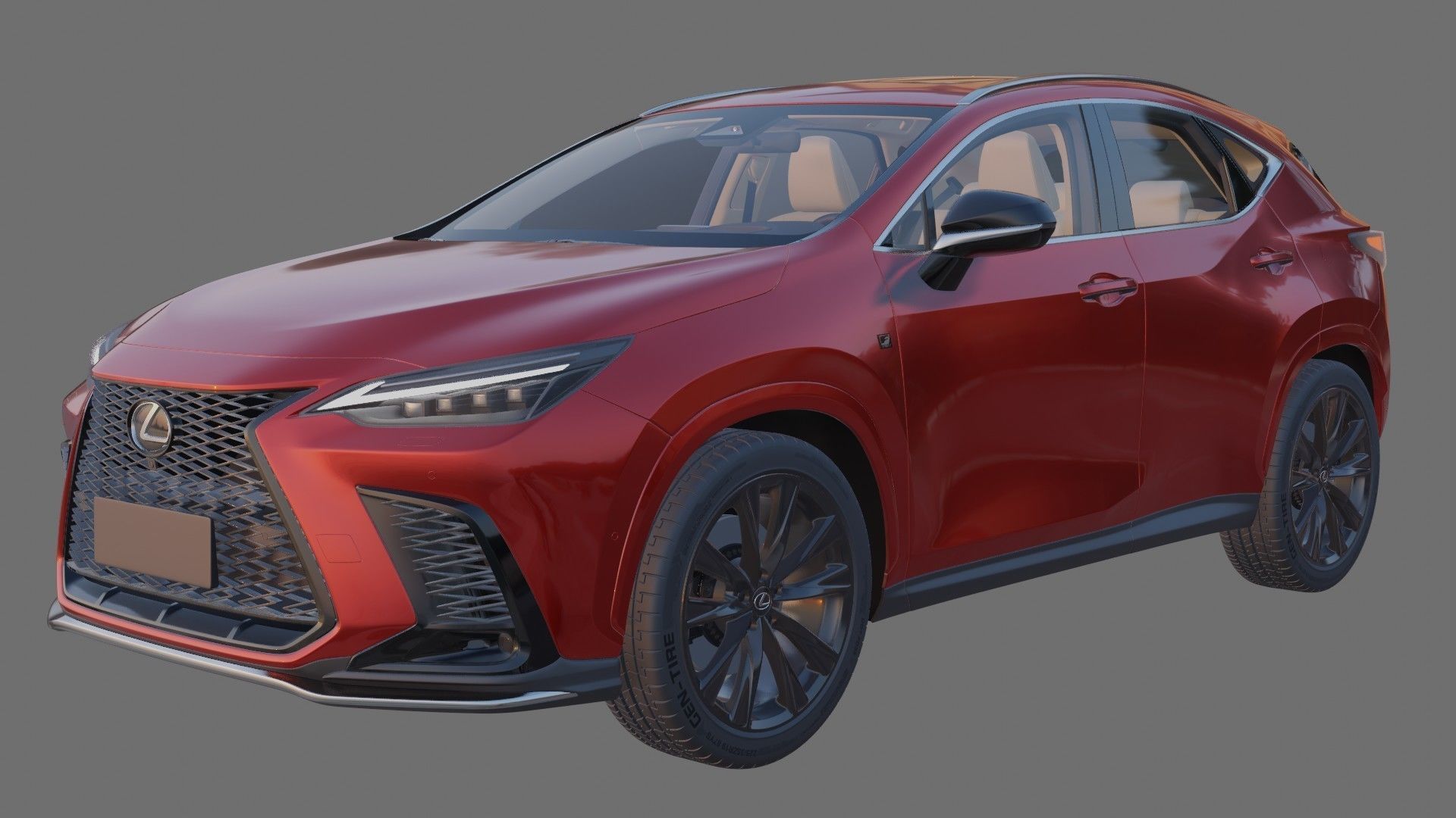Lexus NX 2023 with interior 3D model_18