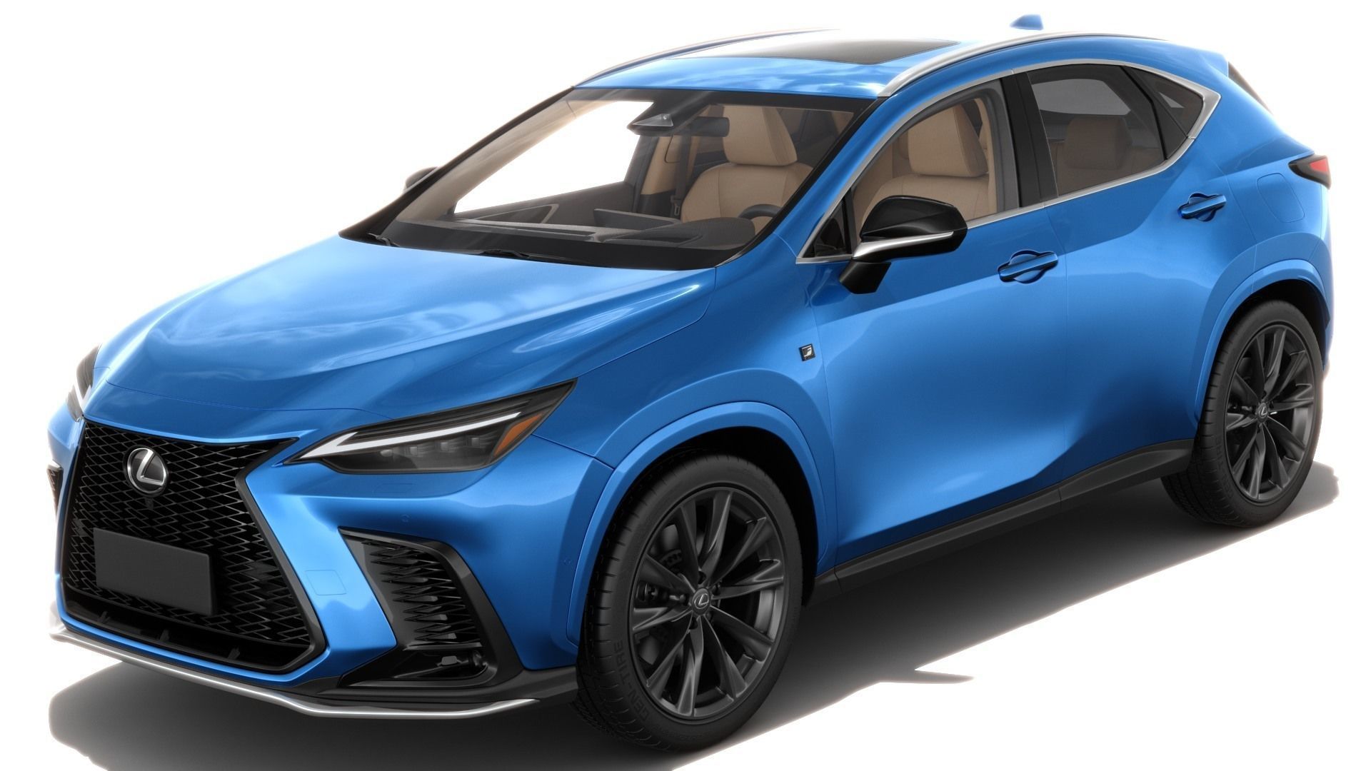 Lexus NX 2023 with interior 3D model_1