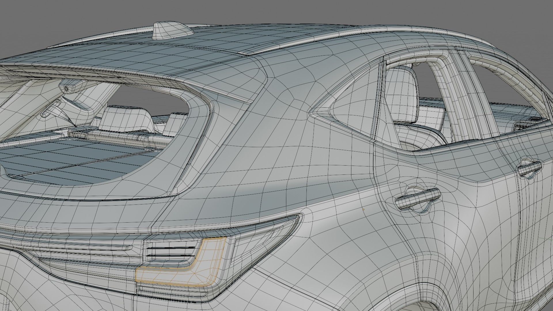 Lexus NX 2023 with interior 3D model_27