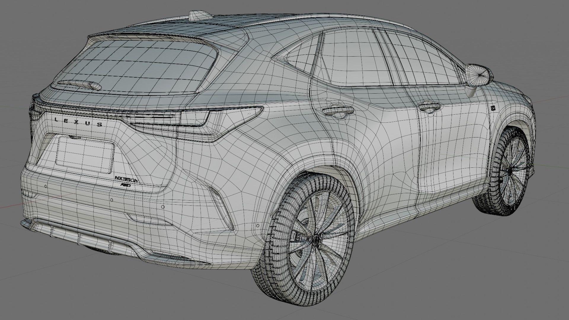 Lexus NX 2023 with interior 3D model_25