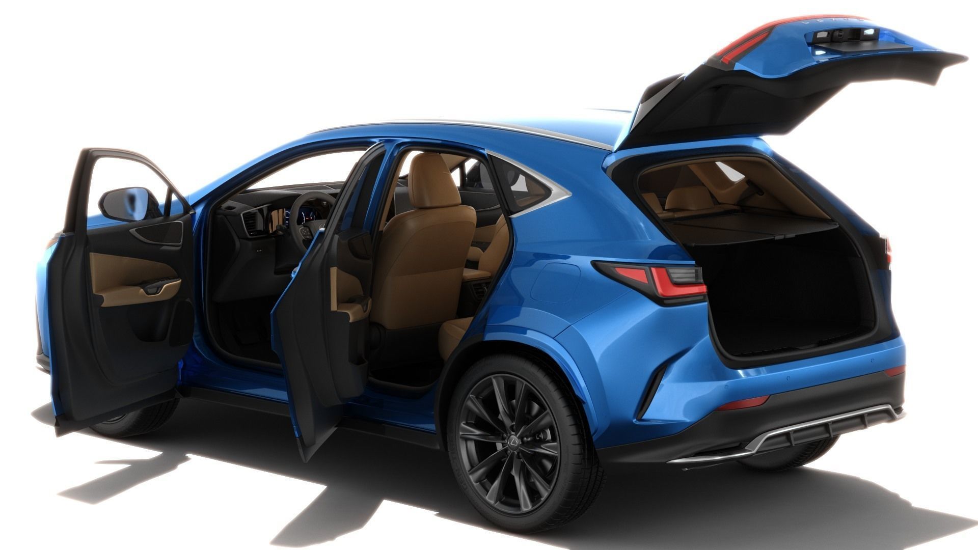 Lexus NX 2023 with interior 3D model_12