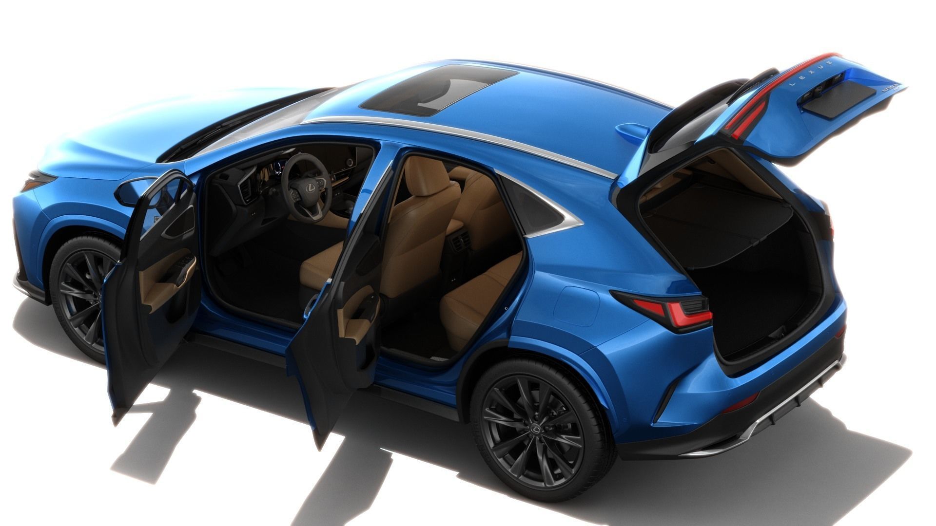 Lexus NX 2023 with interior 3D model_2