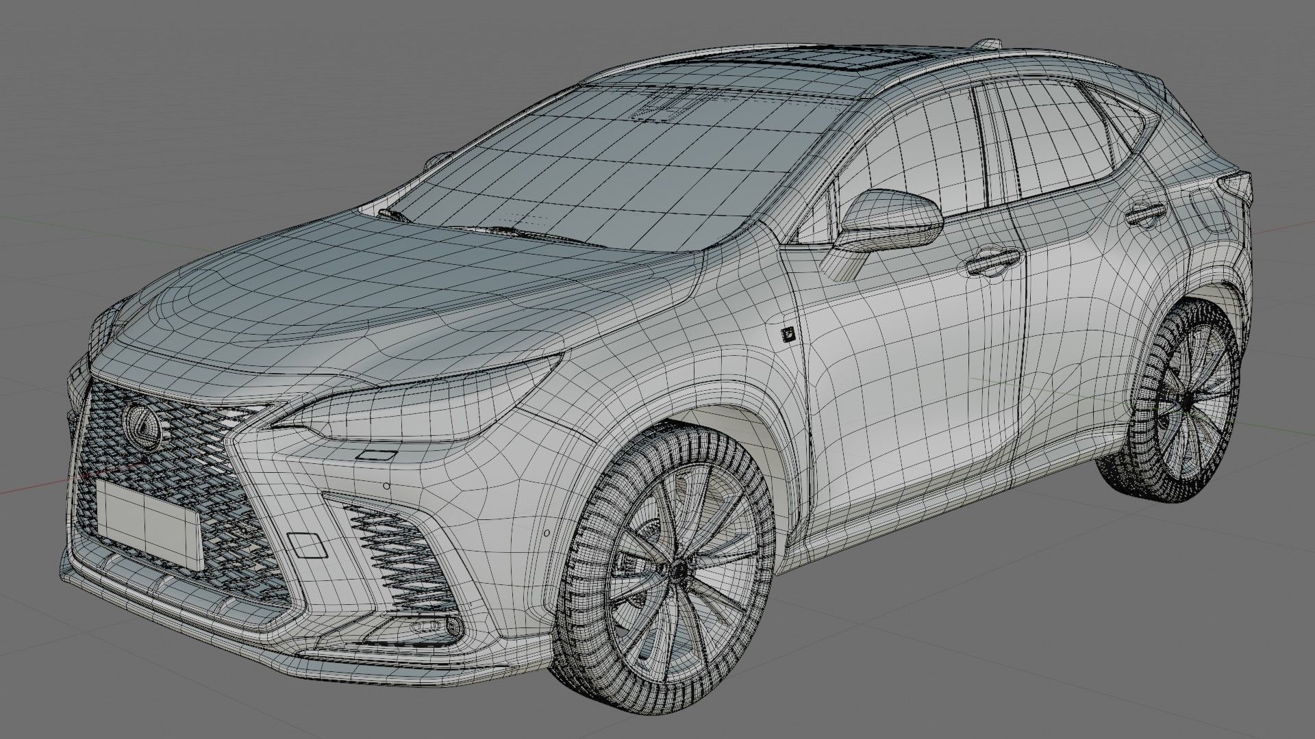 Lexus NX 2023 with interior 3D model_24