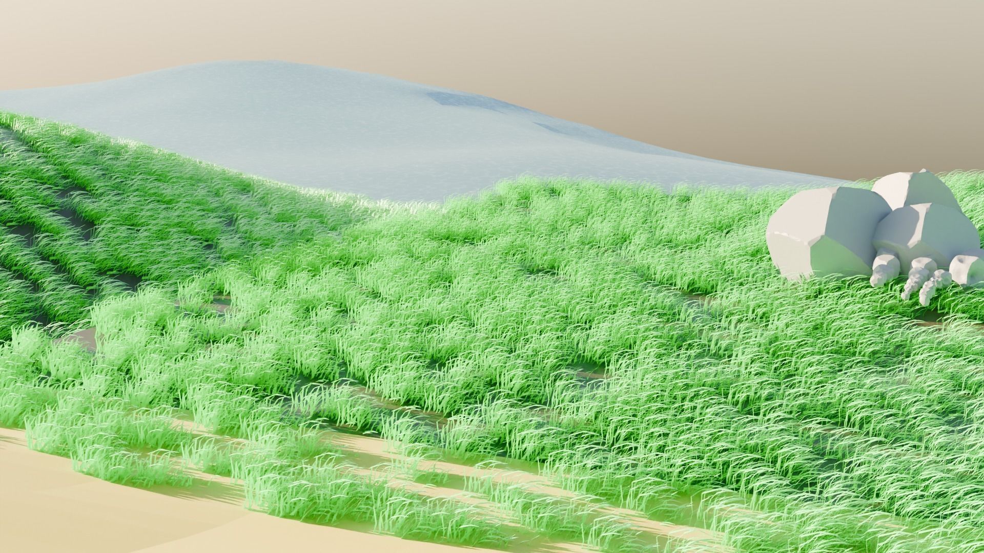 Stones And Rocks On The Mountain Low-poly 3D model_4