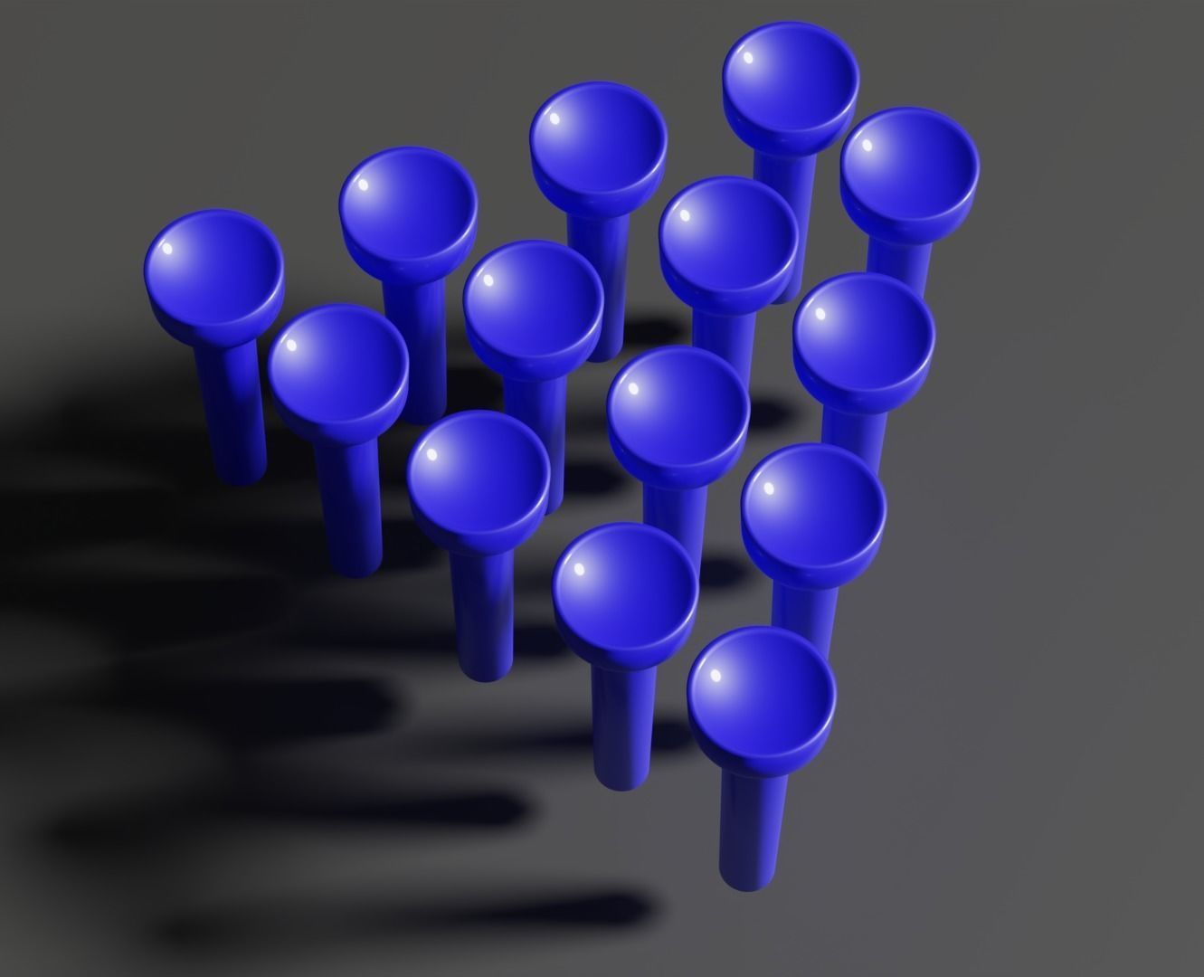 Wood Triangle Peg Game 3D model_9