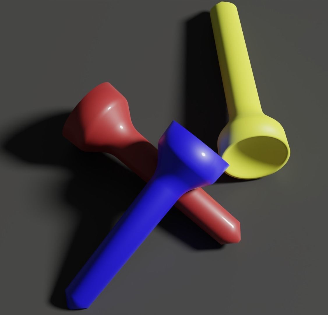 Wood Triangle Peg Game 3D model_1