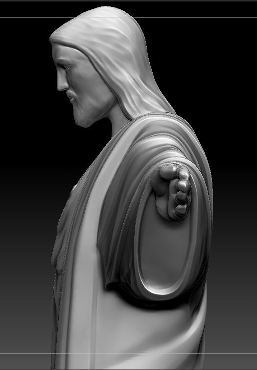 Christ Redeemer statue Low-poly 3D model_15