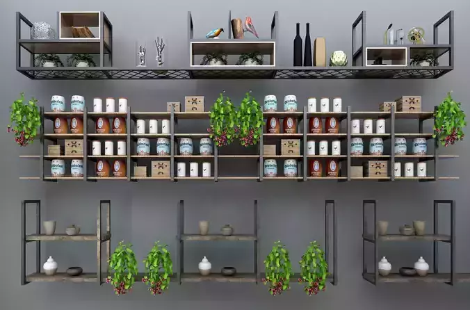 Industrial wall mounted frame decorative