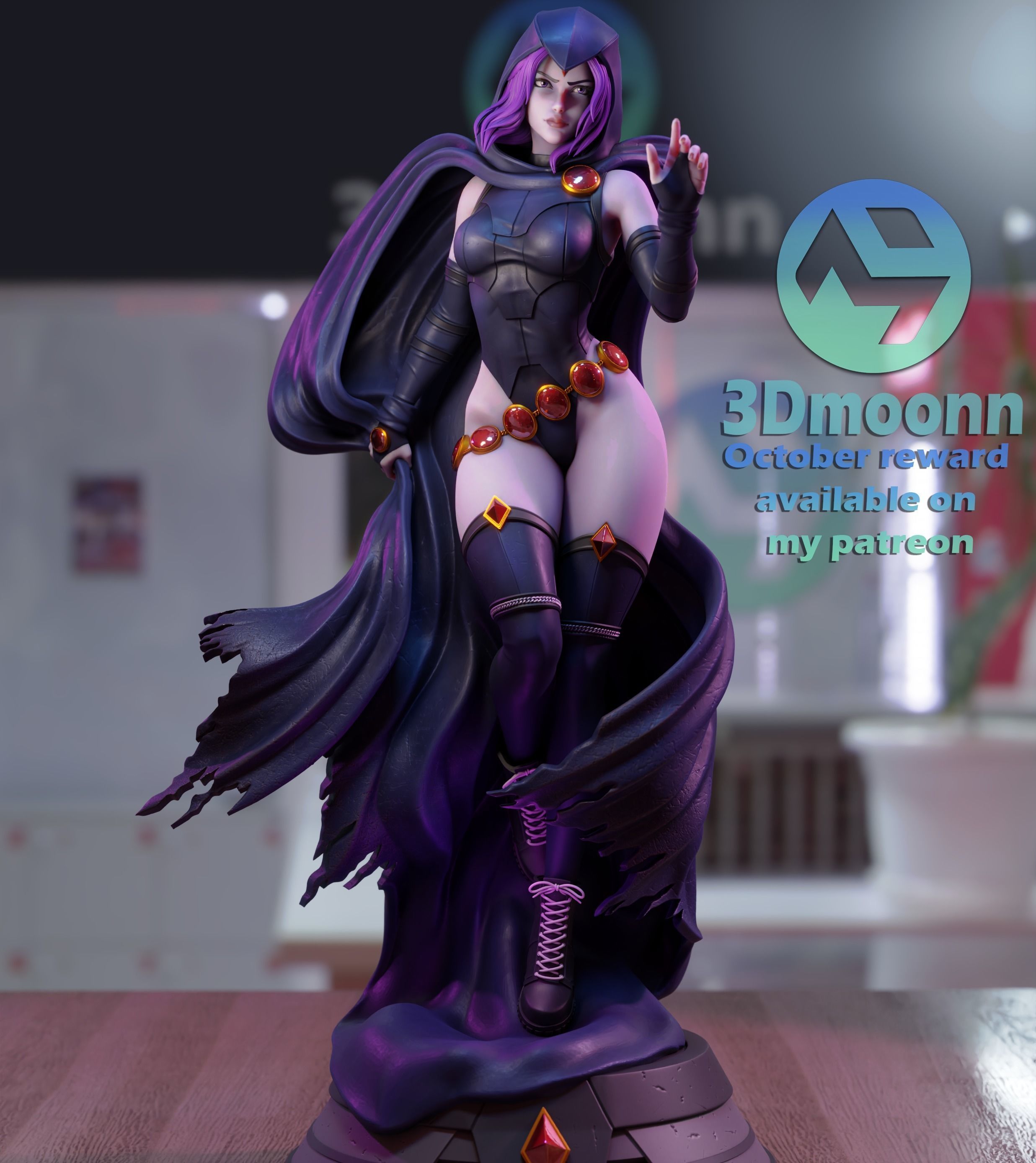 Raven - DC Comics - stl 3D print model_2