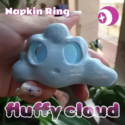 CLOUD NAPKIN RING - EN EL ESPACIO 3D print model