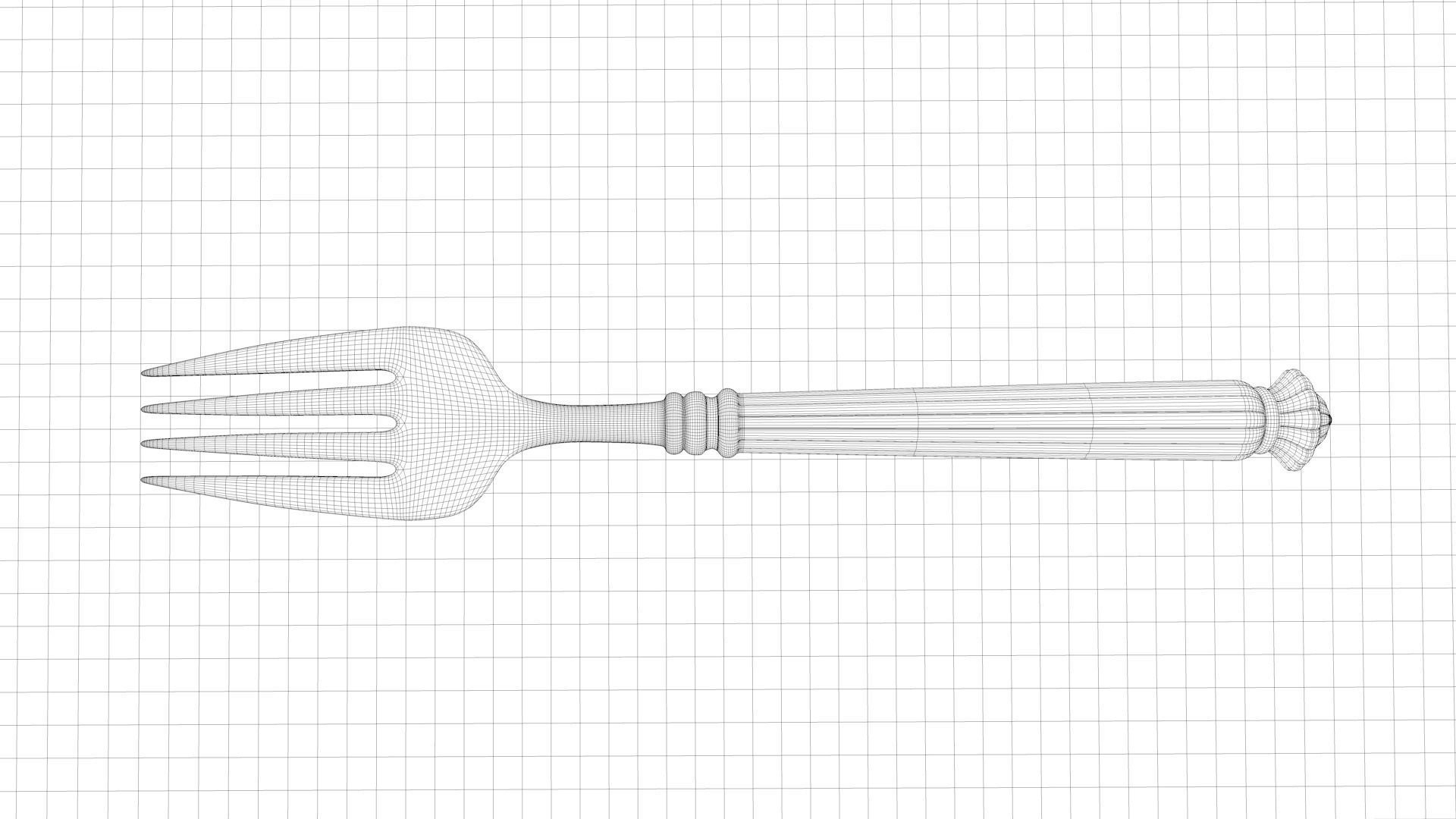 Tableware Fork 3D model_3