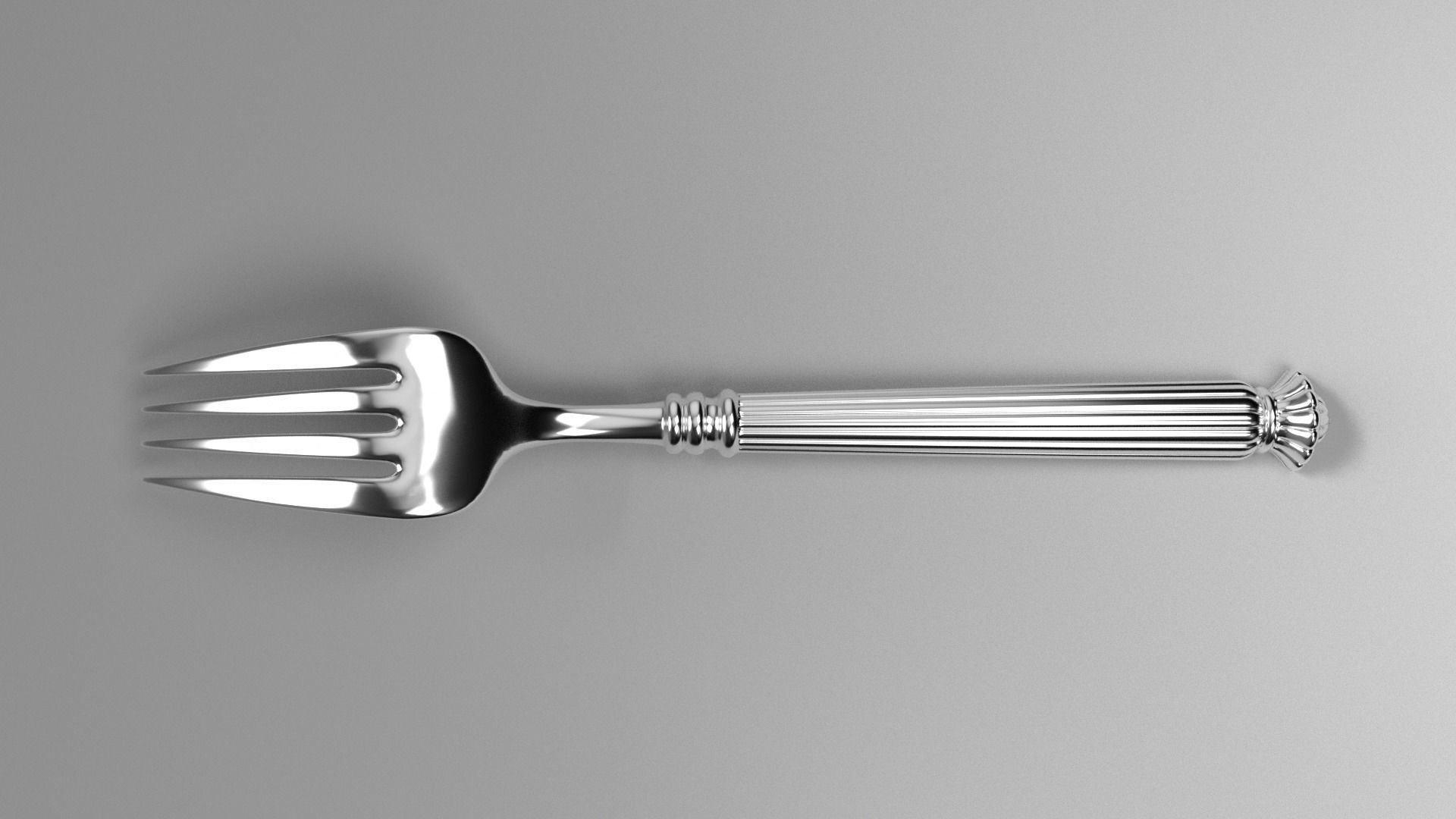 Tableware Fork 3D model_2