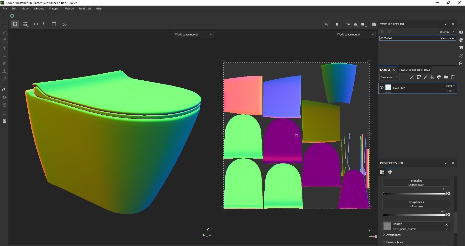 Ceramic wall hung standard toilet seat Low-poly 3D model_24