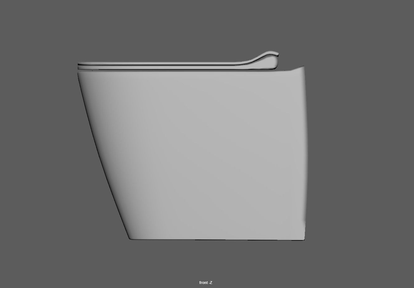 Ceramic wall hung standard toilet seat Low-poly 3D model_13