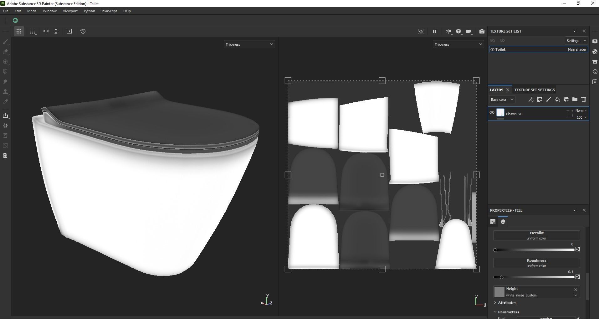 Ceramic wall hung standard toilet seat Low-poly 3D model_26