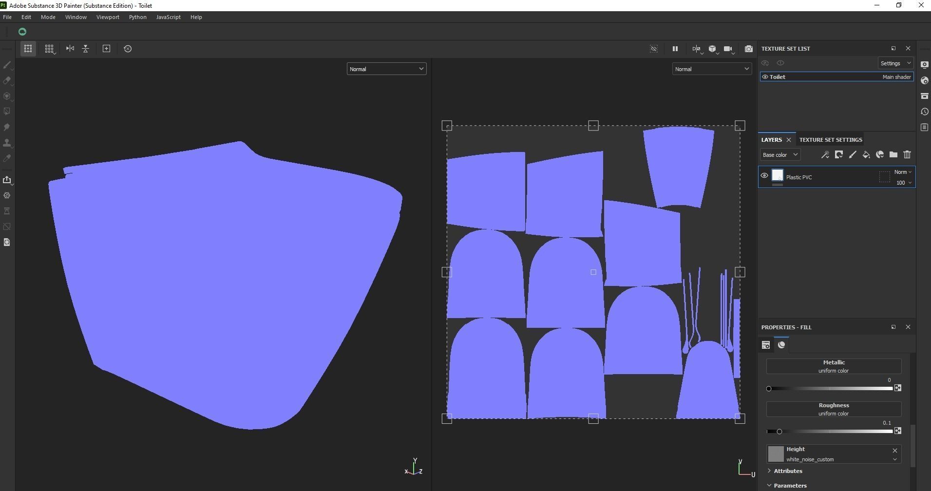 Ceramic wall hung standard toilet seat Low-poly 3D model_20