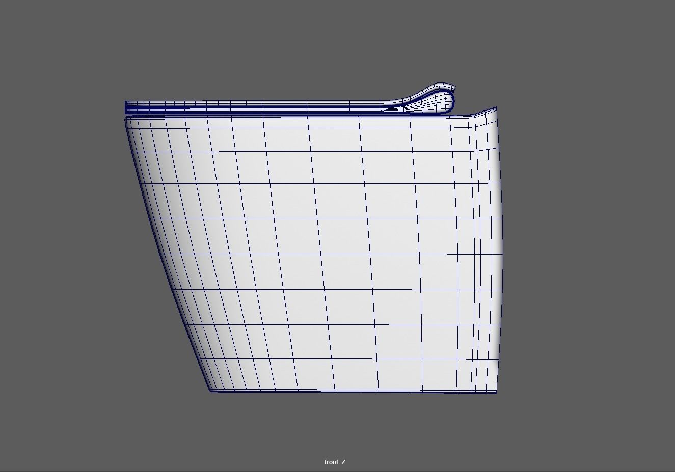 Ceramic wall hung standard toilet seat Low-poly 3D model_12