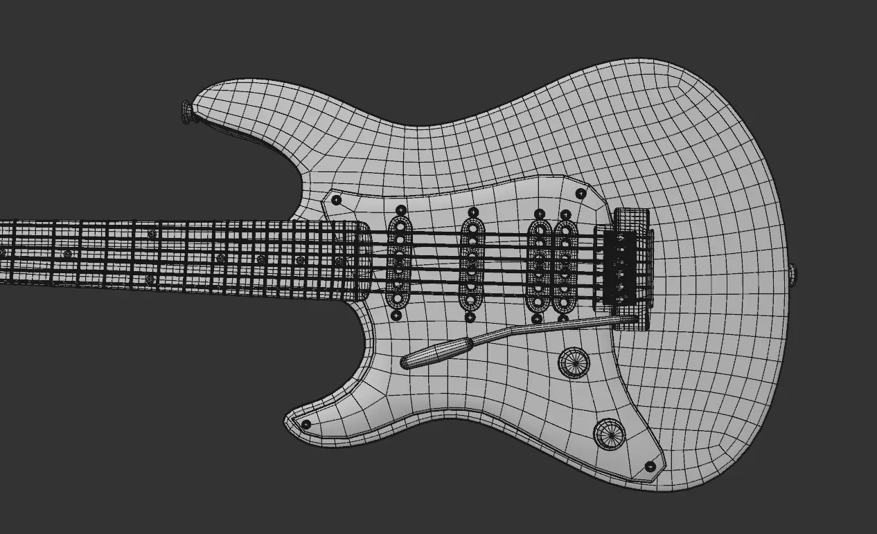 Guitar 3D model_0