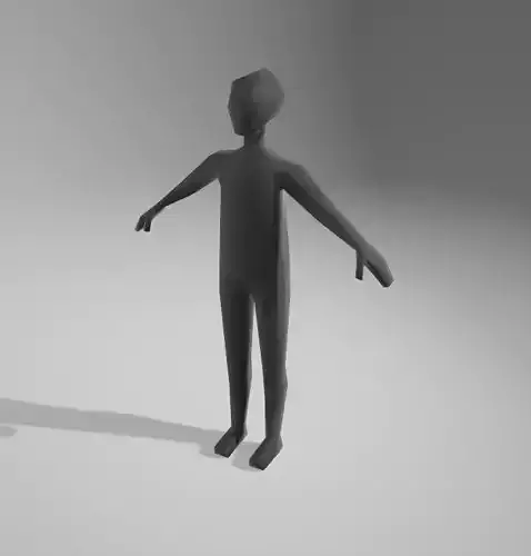 PS1 Graphic human base model Free low-poly 3D model
