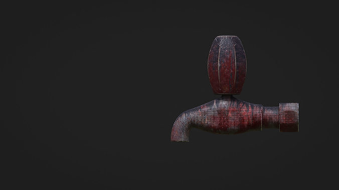 Old Rusted and worn Water Faucet Tap Free 3D model