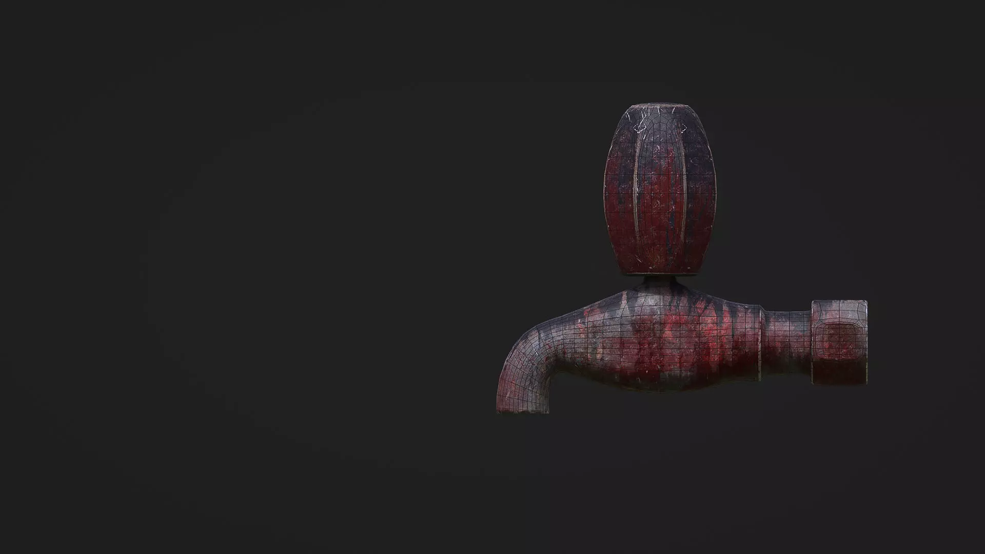 Old Rusted and worn Water Faucet Tap Free 3D model