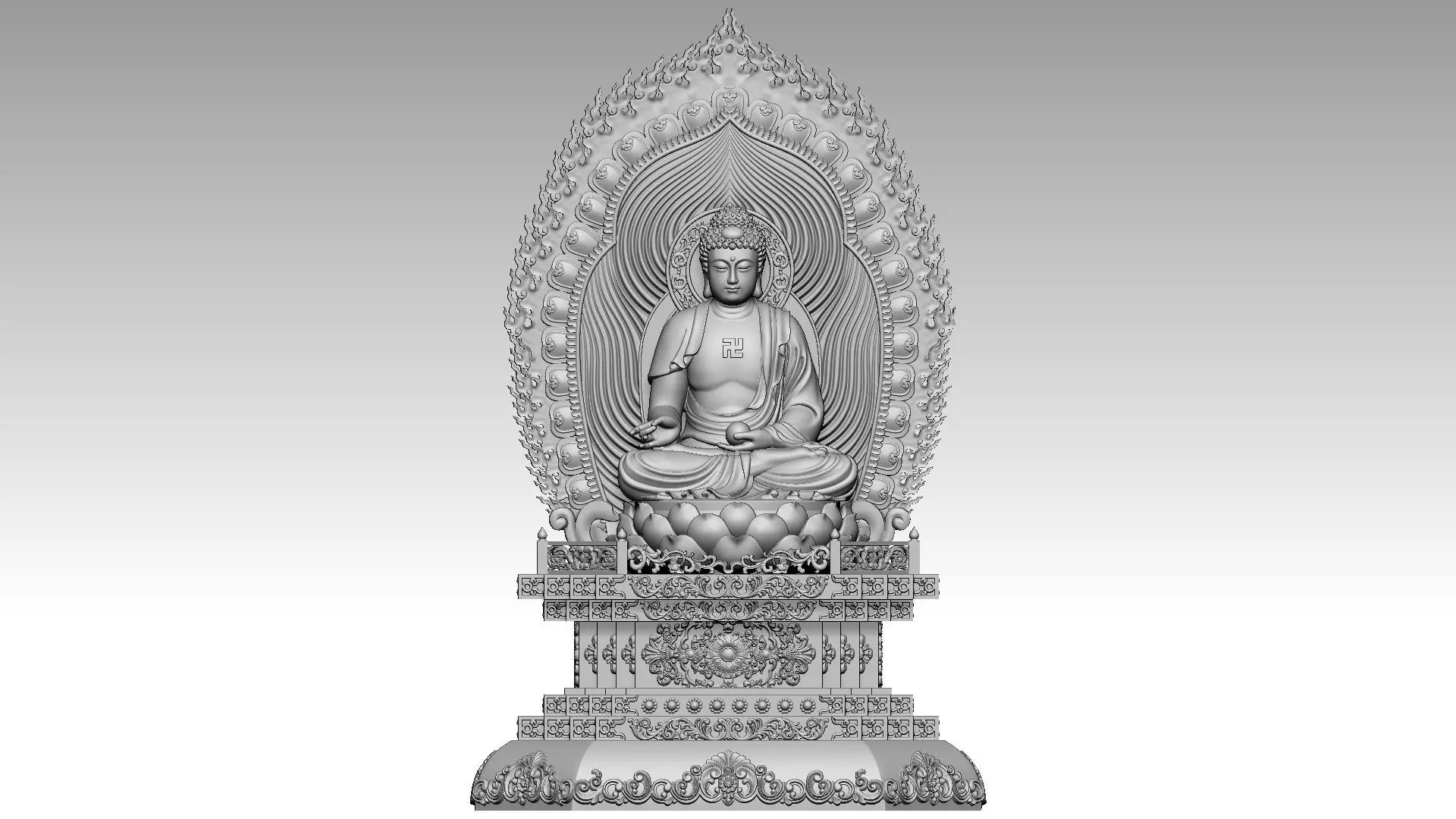 Amitabha Buddha 13 3D print model