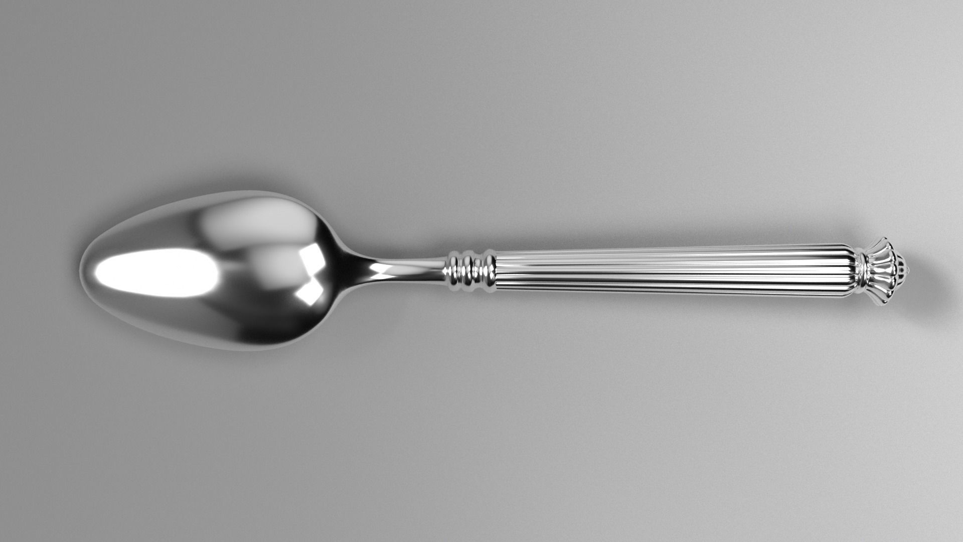 Tableware spoon 3D model_3